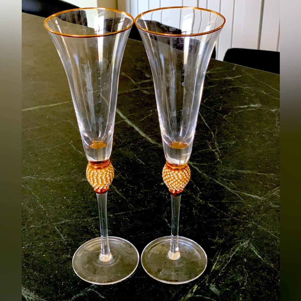 DAVID TUTERÀ | Set of 2 | Bridal Collection Champagne Flutes